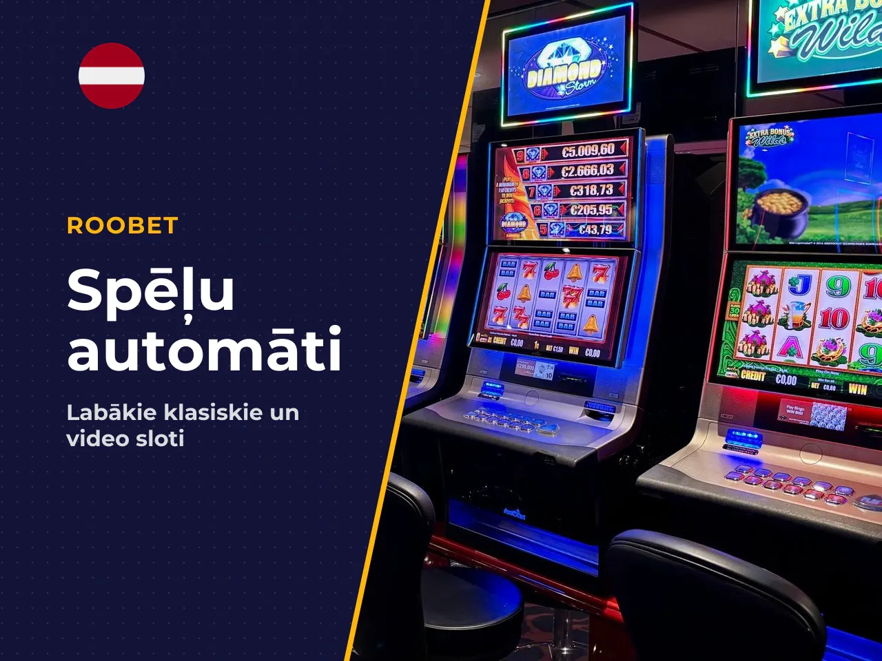 Roobet sloti klasiskie, video, džekpota un