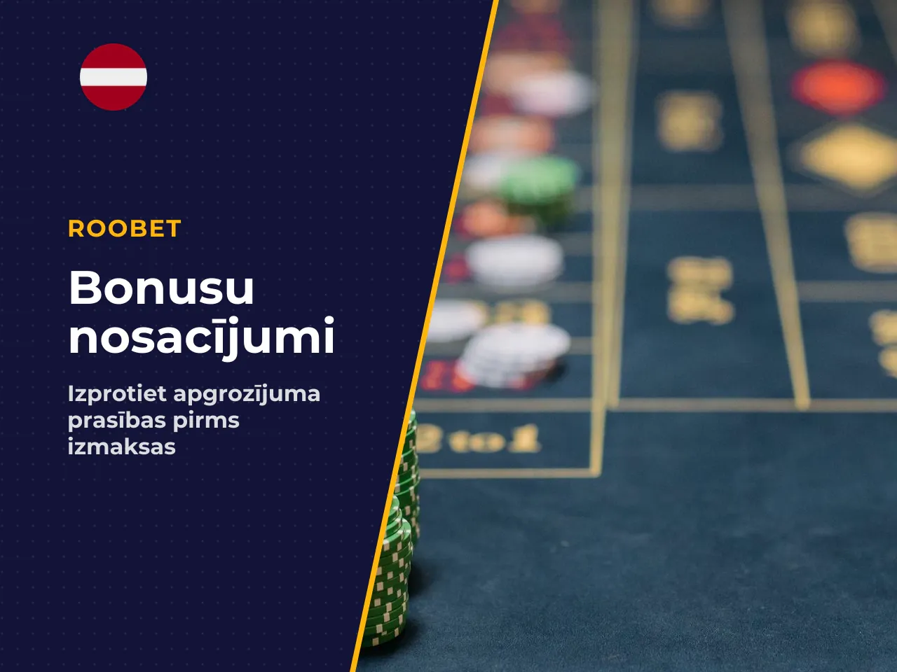 Bonusu un likmju nosacījumi pirms cash