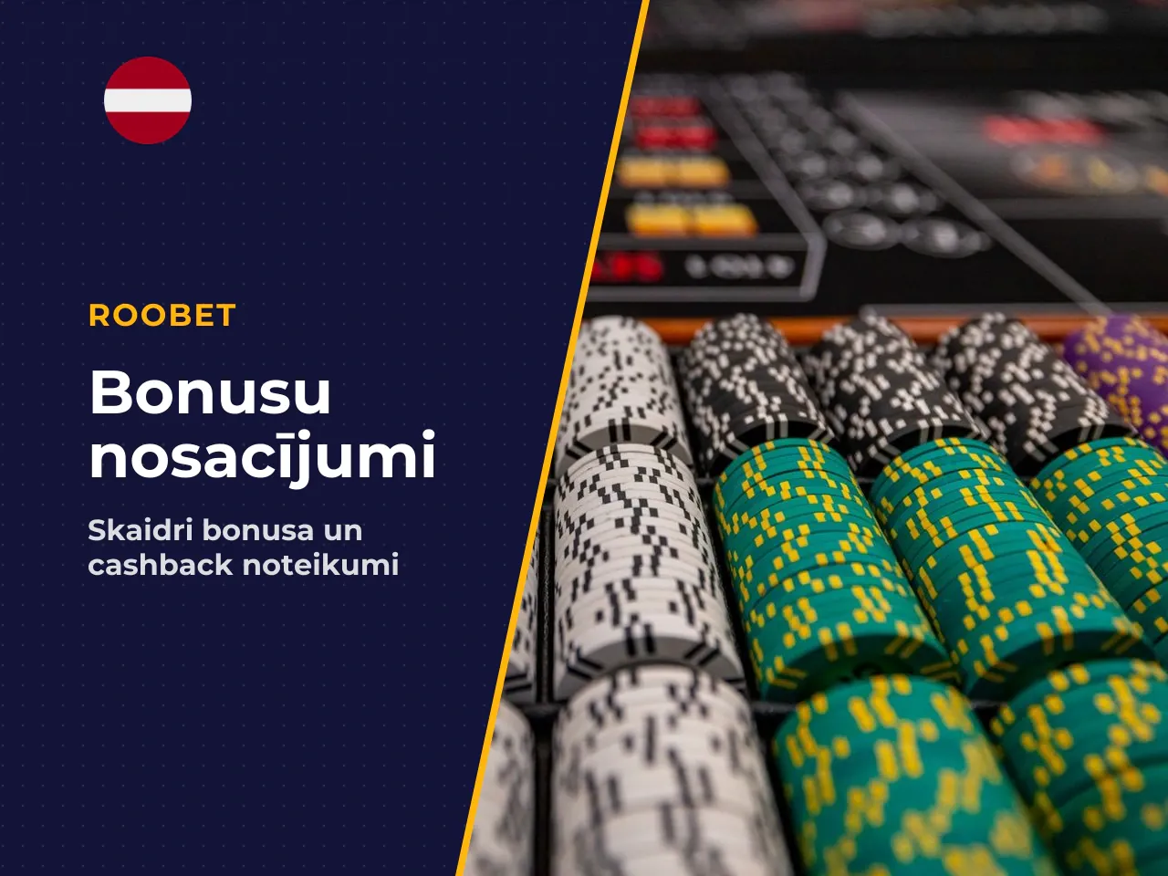 Welcome offer, cashback un bonusu izmantošanas