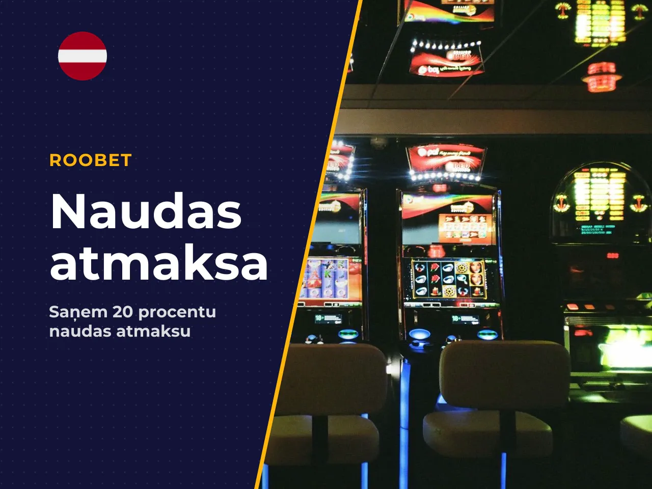 Alternatīvais 20 slotu cashback bonuss pirmajām